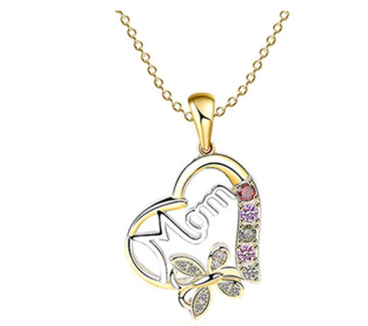 Hollow Heart Mom Ring