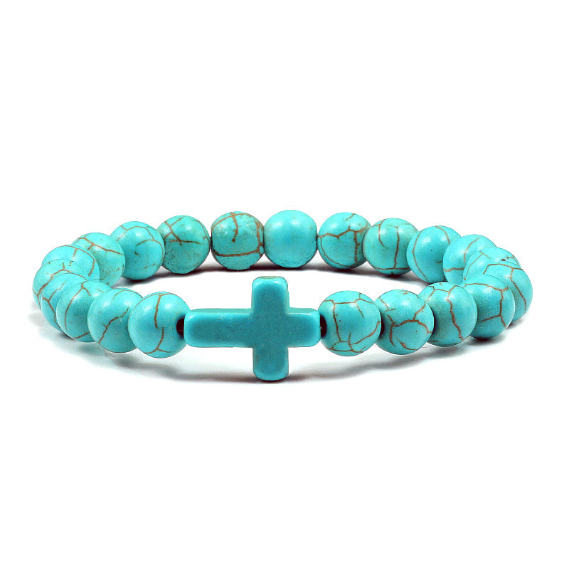 Sacred Turquoise Cross Bracelet