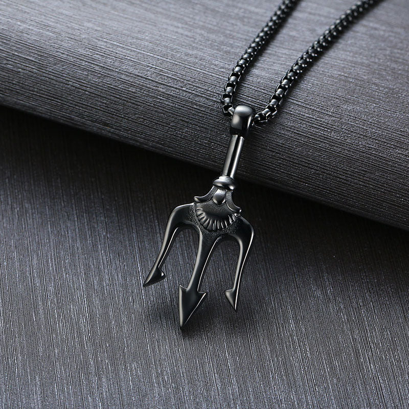 Poseidon's Trident Pendant Necklace