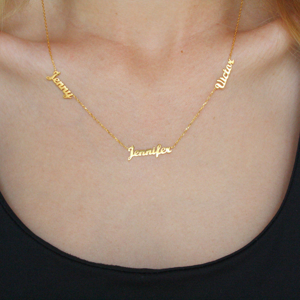 European American Personalized Name Necklace