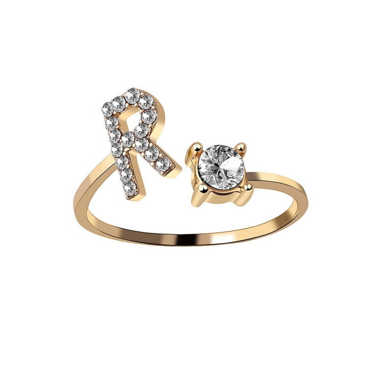 Adjustable Initial Letter Ring