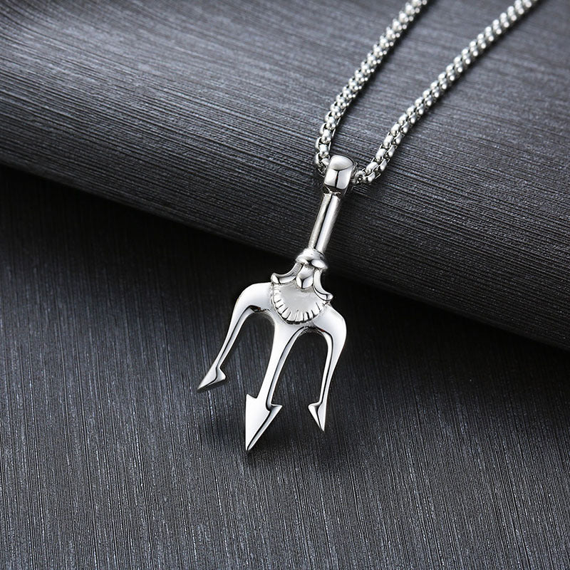 Poseidon's Trident Pendant Necklace