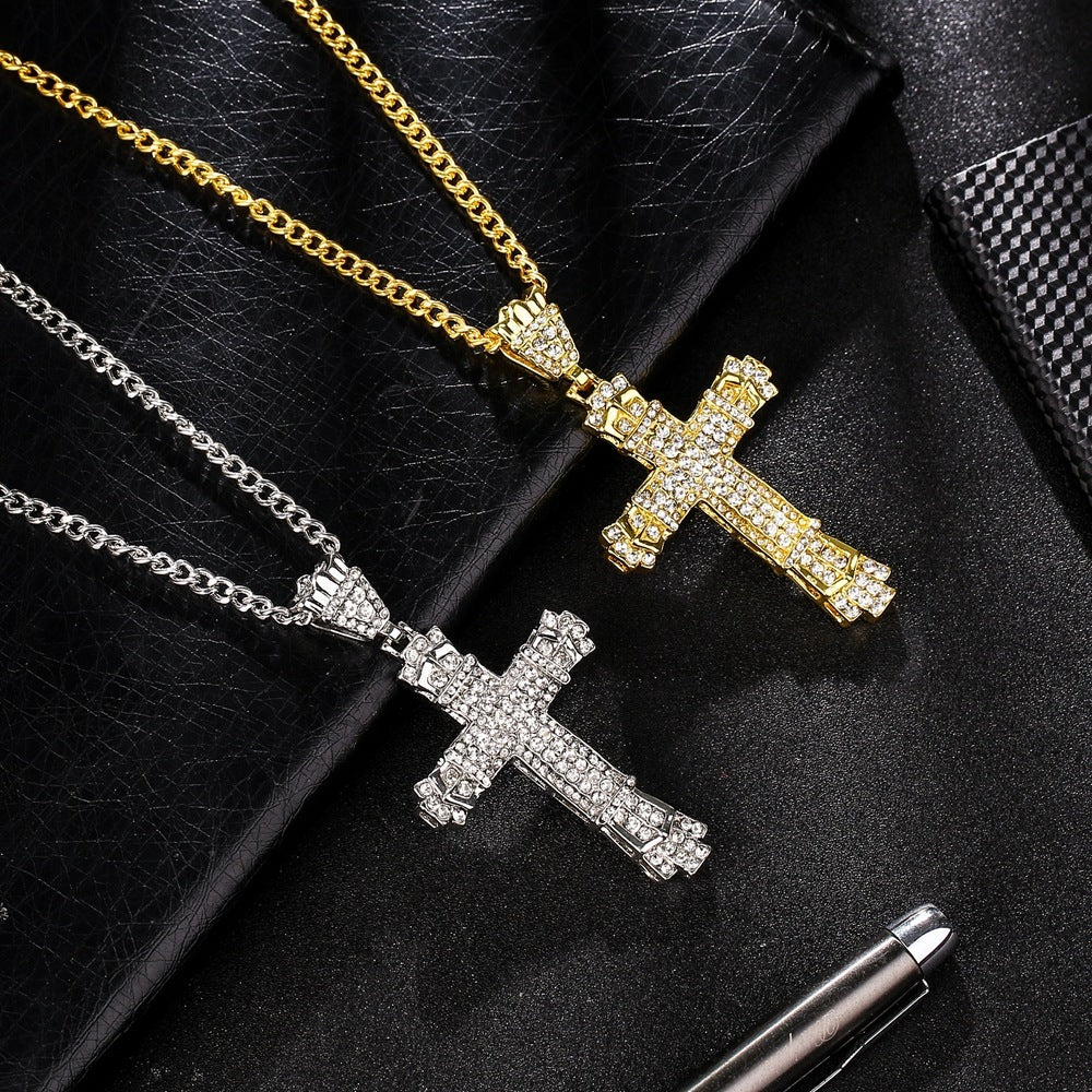 IceCross Iced Out Mens Cross Necklace