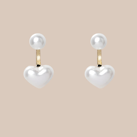 Elegant Love Pearl Stud Earring