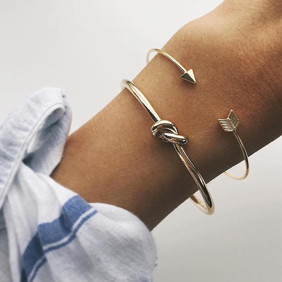 Timeless Arrow Knot Cuff Bracelet