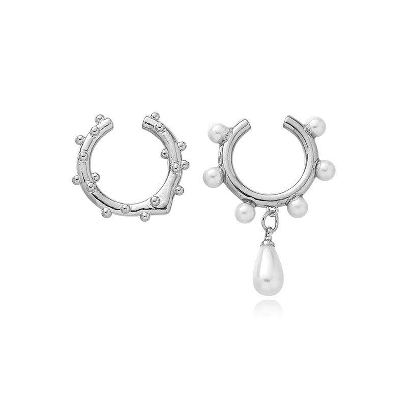 S925 Silver Water Drop Pearl Ear Clip