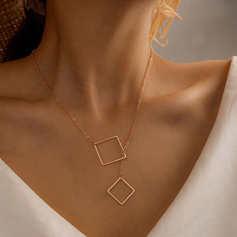 Bohemian Square Alloy Necklace