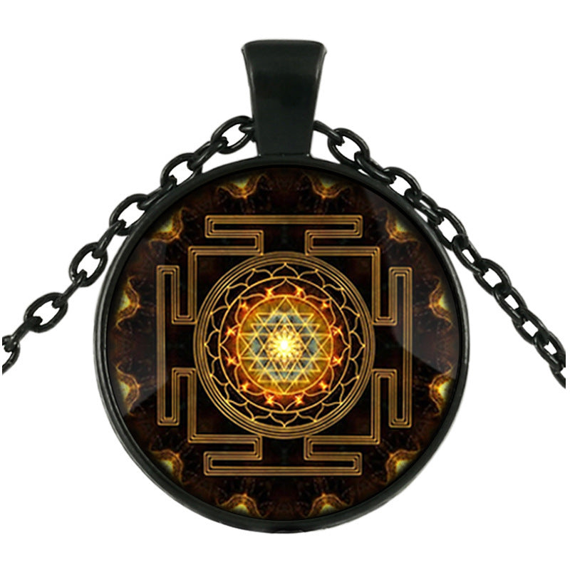 Divine Yantra Time Gem Pendant Necklace