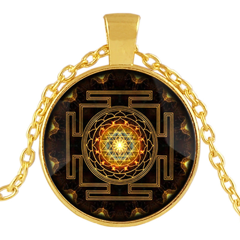 Divine Yantra Time Gem Pendant Necklace