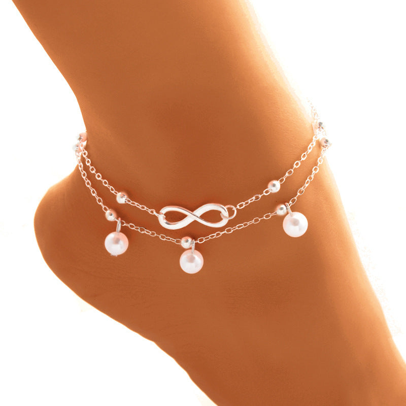 DoublePearl Anklet