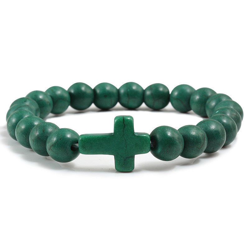 Sacred Turquoise Cross Bracelet