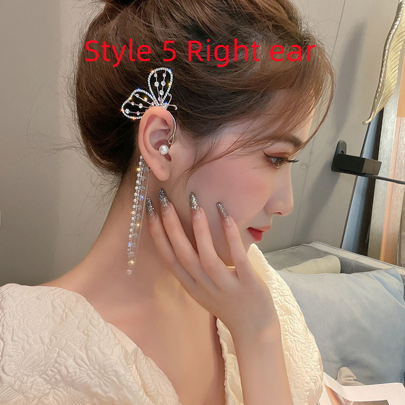 Super Flashing Butterfly Diamond Earrings