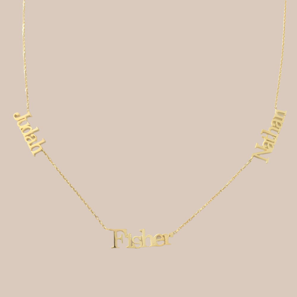 European American Personalized Name Necklace