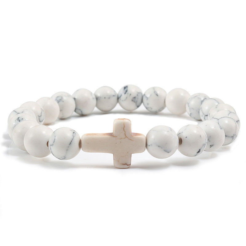 Sacred Turquoise Cross Bracelet