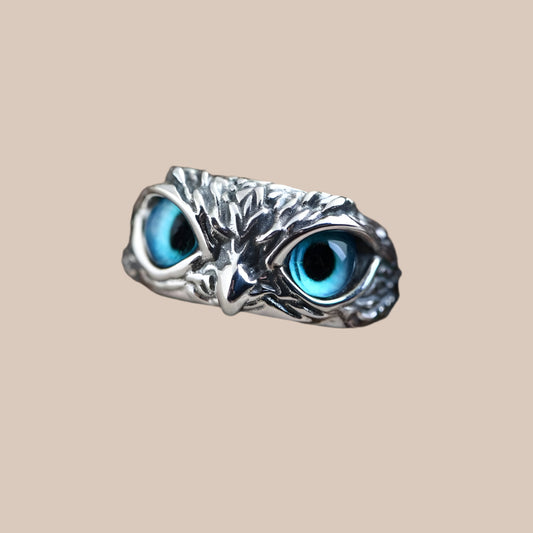 MysticOwl Silver Gaze Ring