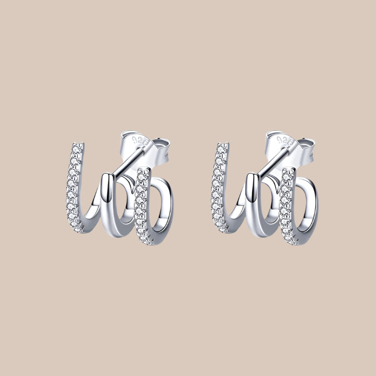 TripleSilver Earrings