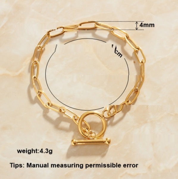 Baroque Retro Simple Gold Bracelet