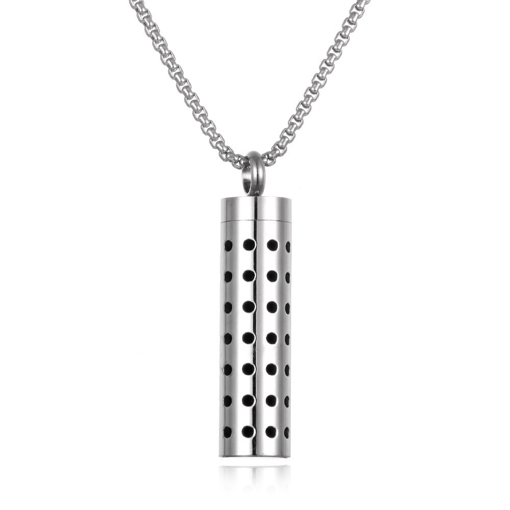 Aromatherapy Essence Titanium Steel Pendant Necklace