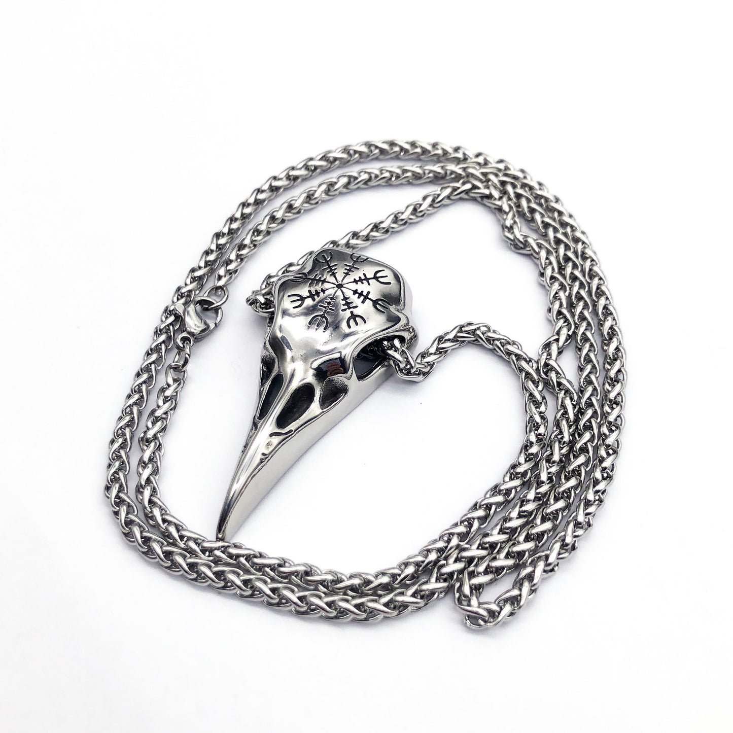 Viking Legacy Skull & Eagle Beak Pendant Necklace