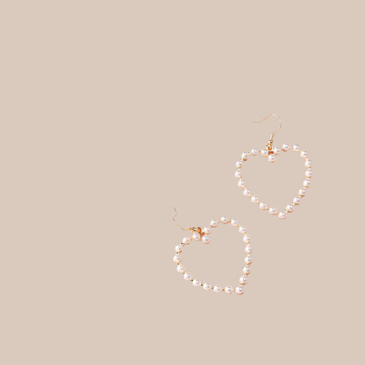 PeachHeart Pearl Studs