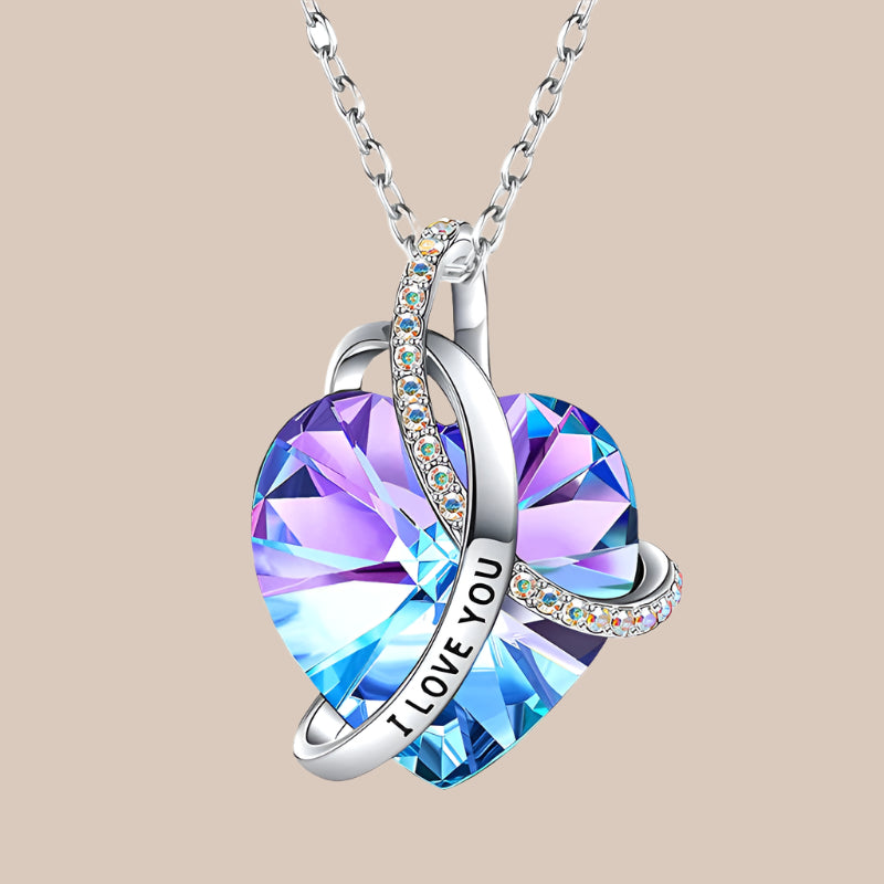 European And American Fashion Love Crystal Necklace