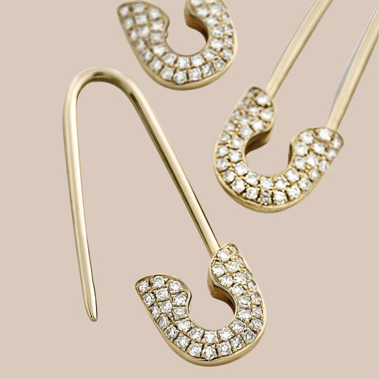 Rhinestone Alloy Pin Stud Earrings