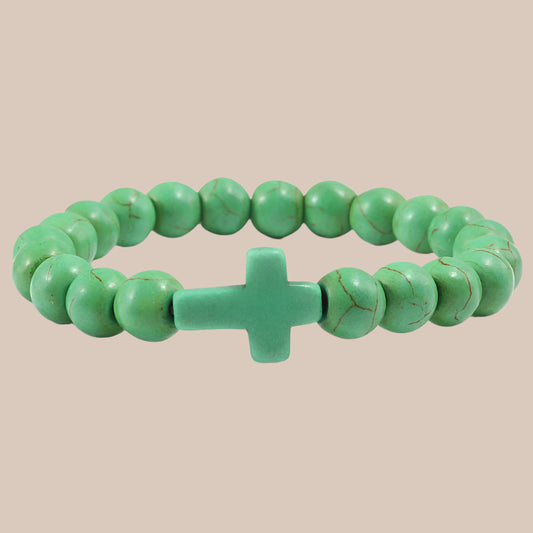 Sacred Turquoise Cross Bracelet