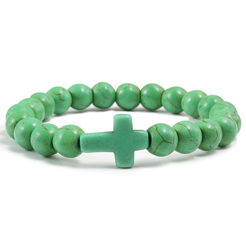 Sacred Turquoise Cross Bracelet