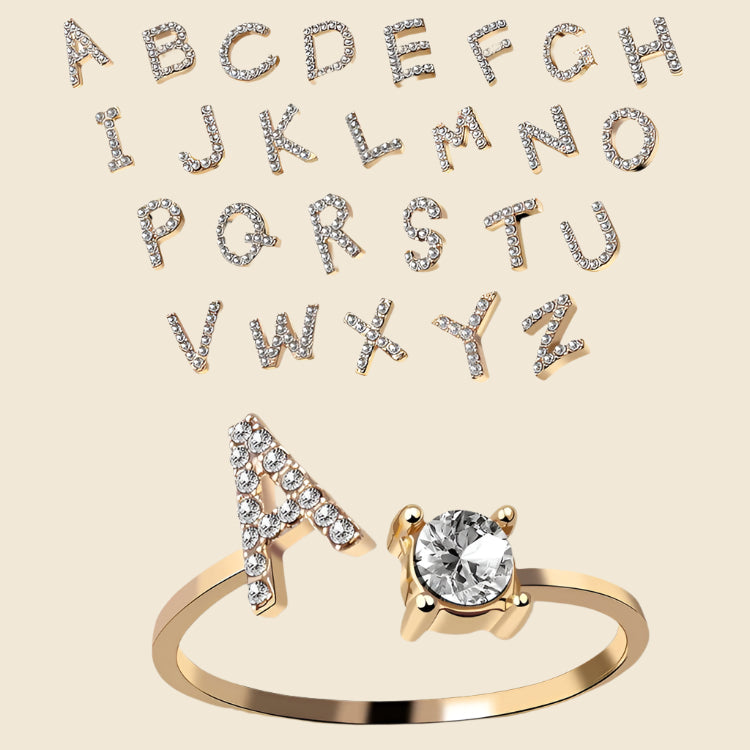 Adjustable Initial Letter Ring