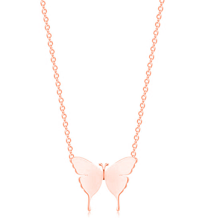 Geometric Butterfly Pendant Necklace