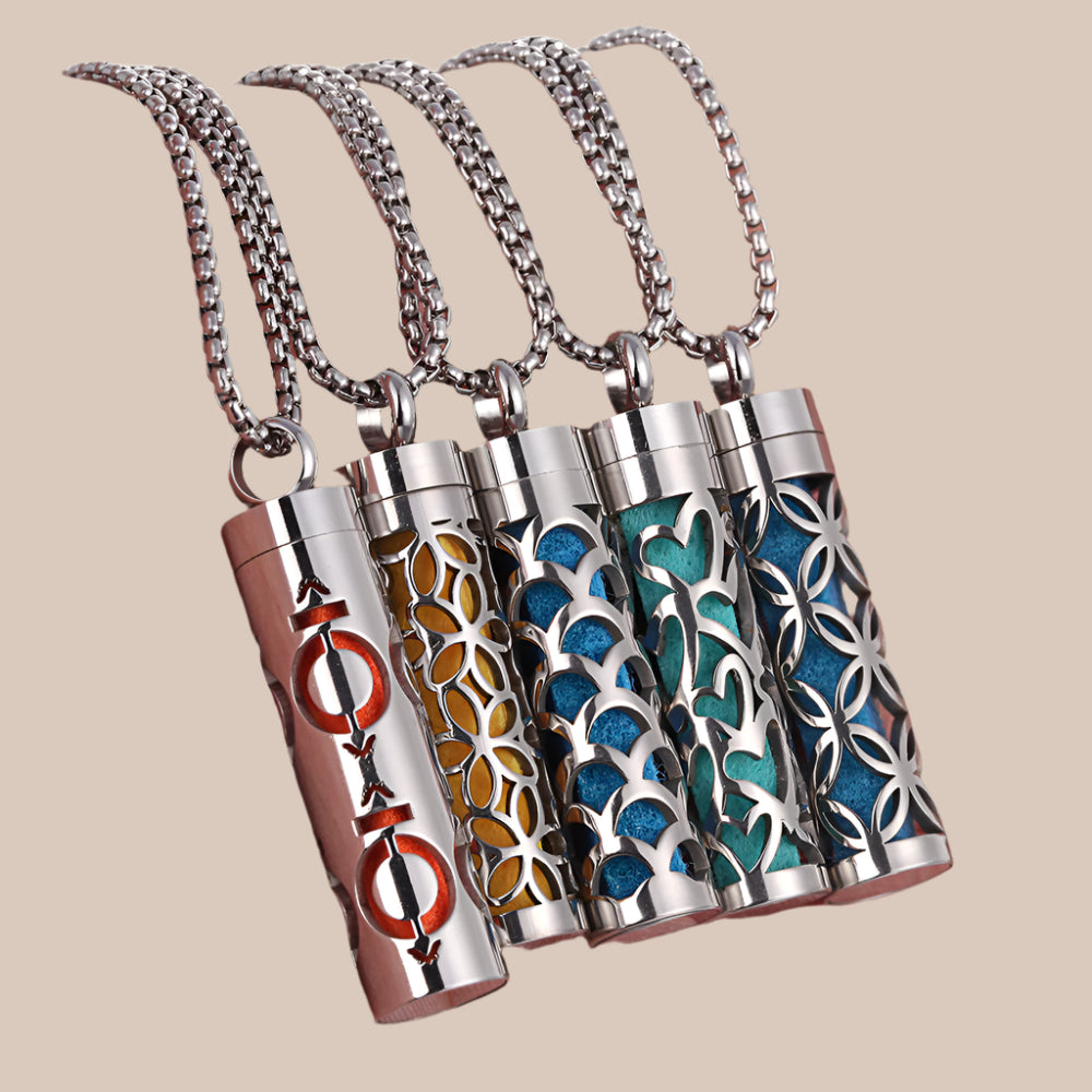 Aromatherapy Essence Titanium Steel Pendant Necklace