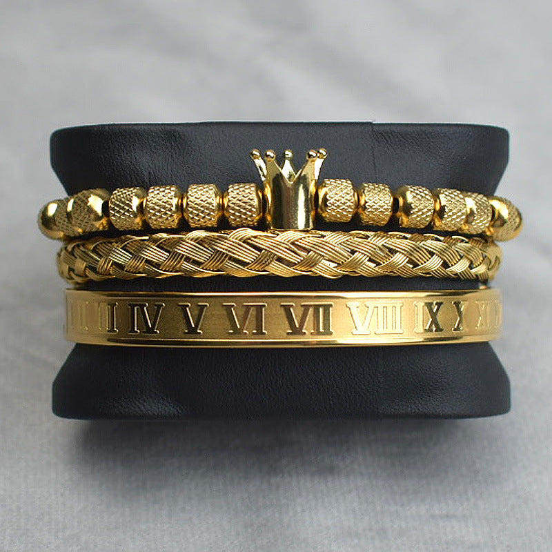 Royal Pineapple Crown Bracelet Set