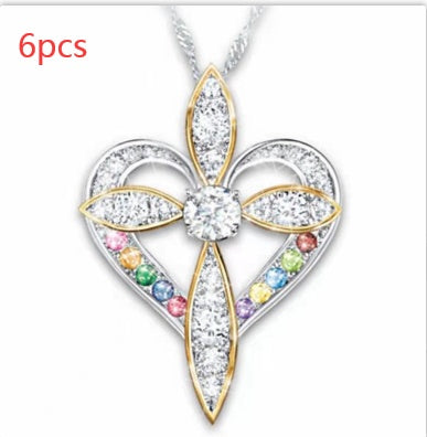 HeartCross Love Pendant Necklace