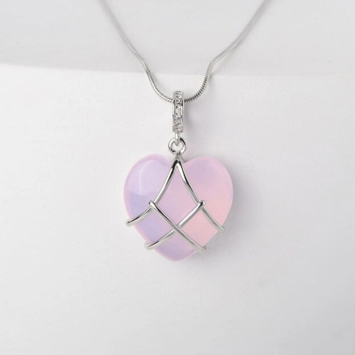 Princess Love Moonstone Pendant Necklace