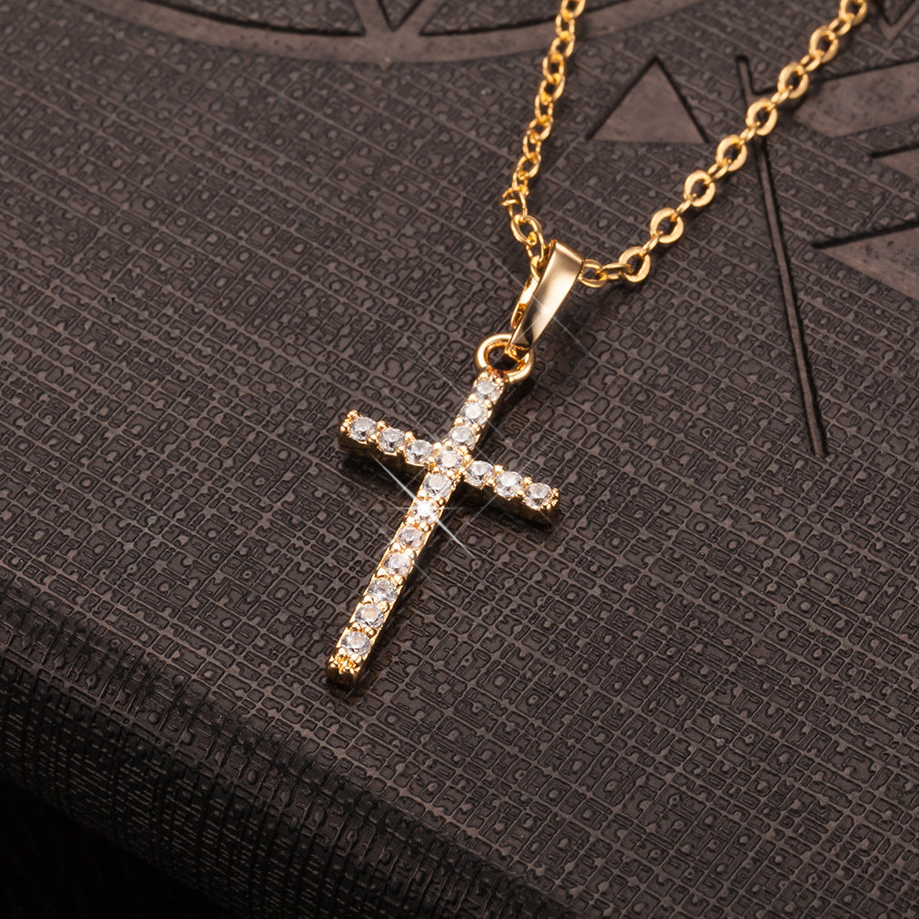 Retro Cross Pendant Necklace