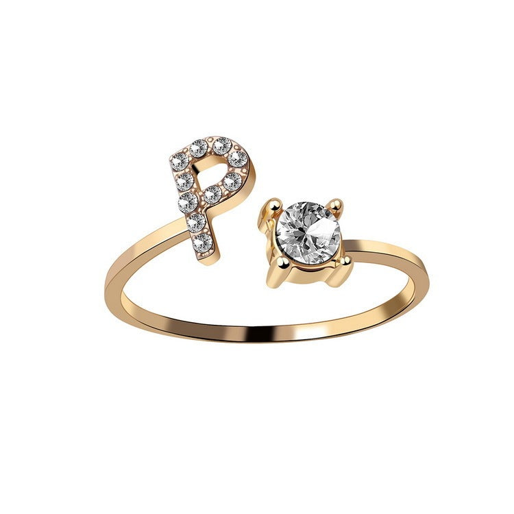 Adjustable Initial Letter Ring