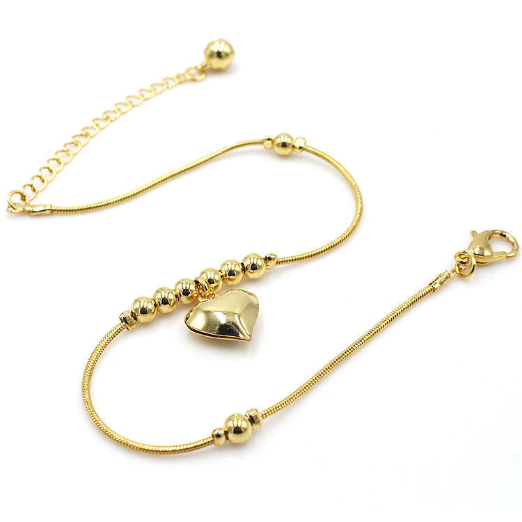 GoldenHeart Anklet