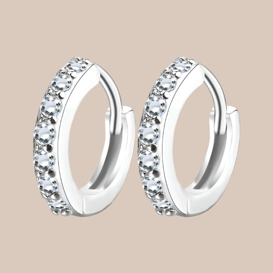 S925 Diamond Row Earrings