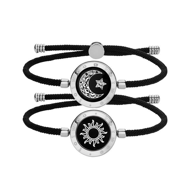 Sun & Moon Smart Sensing Couple Bracelet