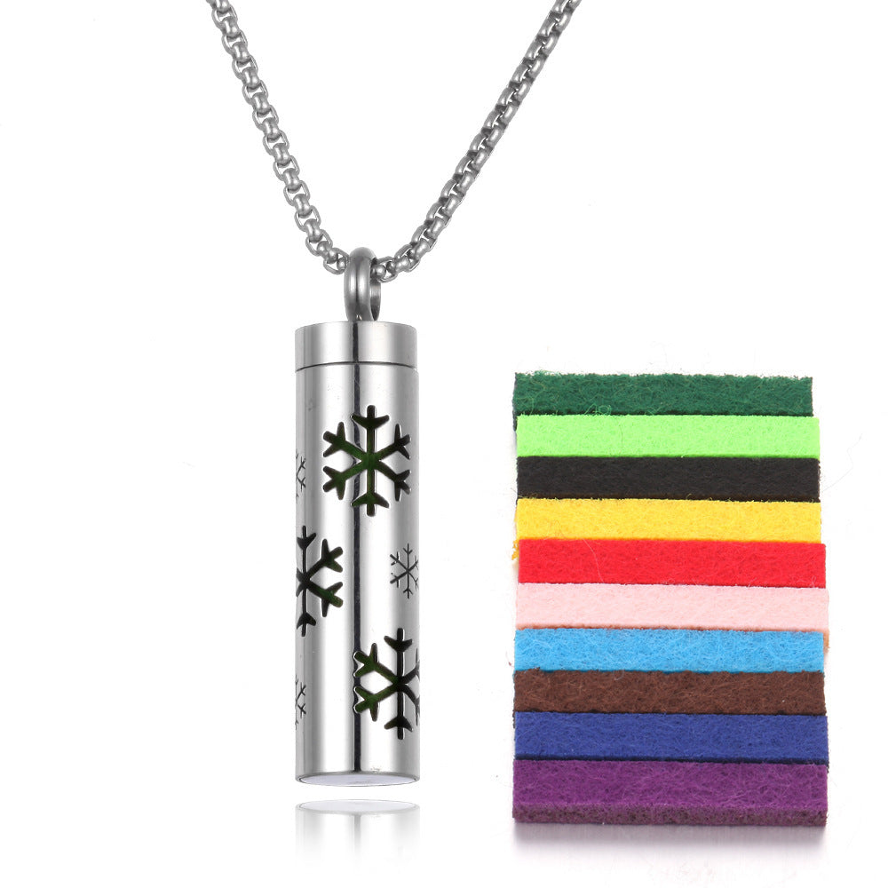 Aromatherapy Essence Titanium Steel Pendant Necklace