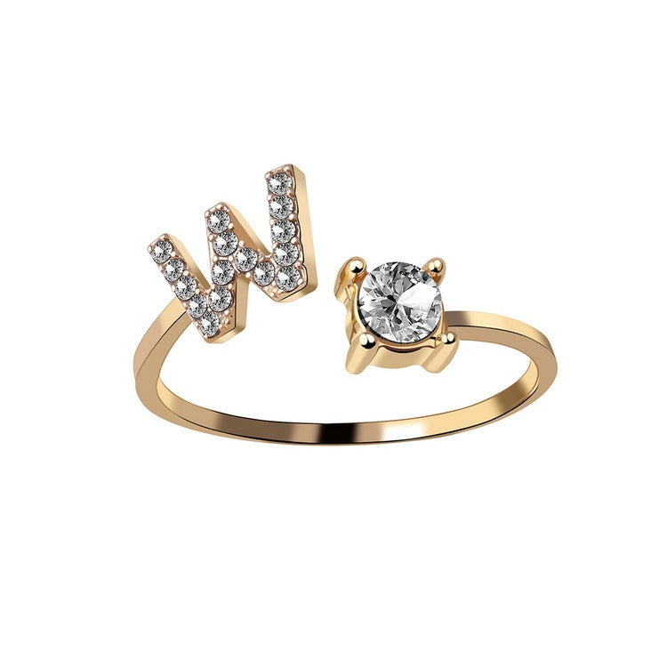 Adjustable Initial Letter Ring