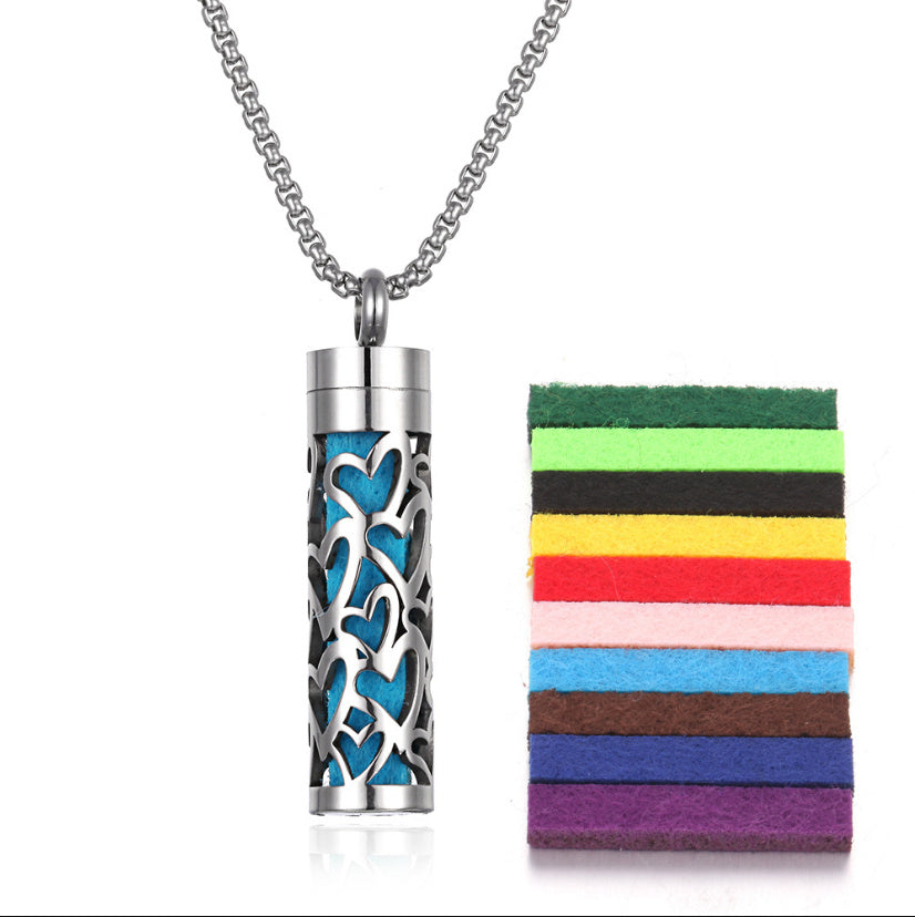 Aromatherapy Essence Titanium Steel Pendant Necklace