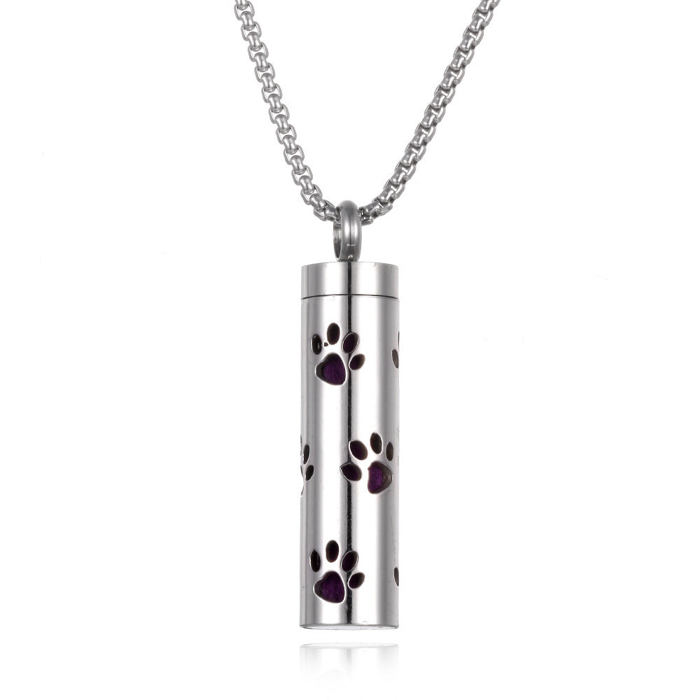 Aromatherapy Essence Titanium Steel Pendant Necklace