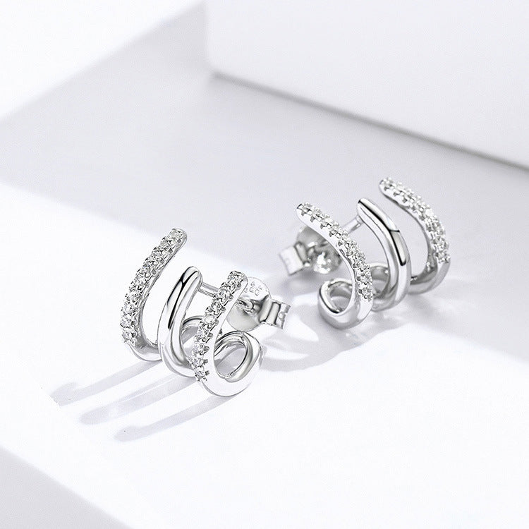 TripleSilver Earrings