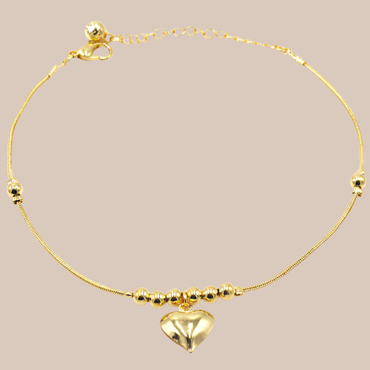 GoldenHeart Anklet