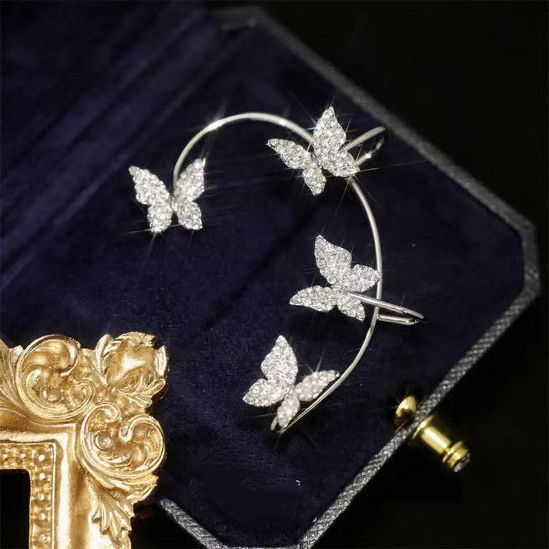 Butterfly Ear Clip & Hook Earring