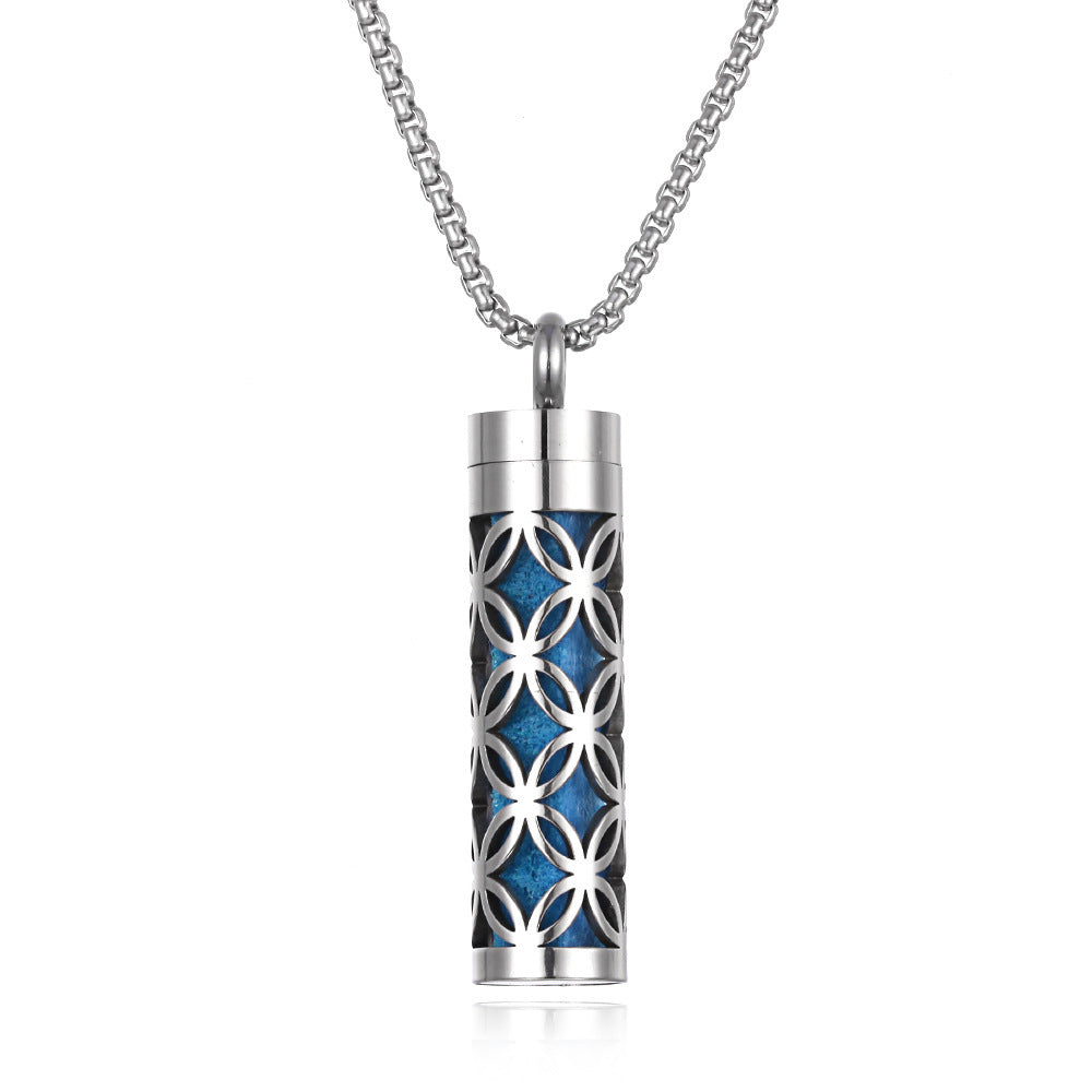 Aromatherapy Essence Titanium Steel Pendant Necklace