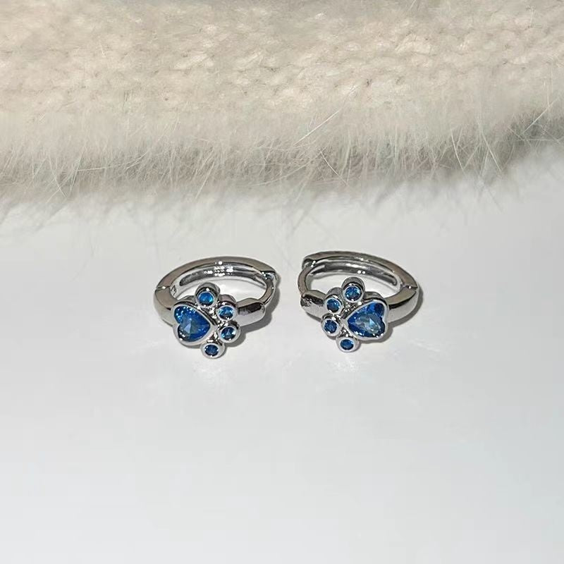 DiamondCat Foot Stud Earrings