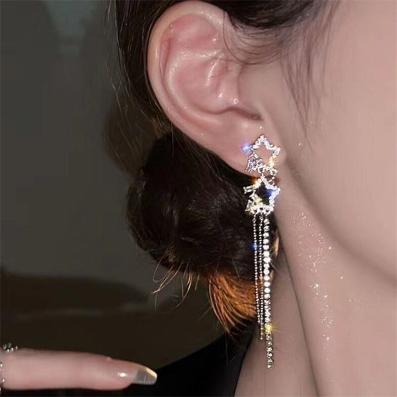 Water Drop Tassel Earrings