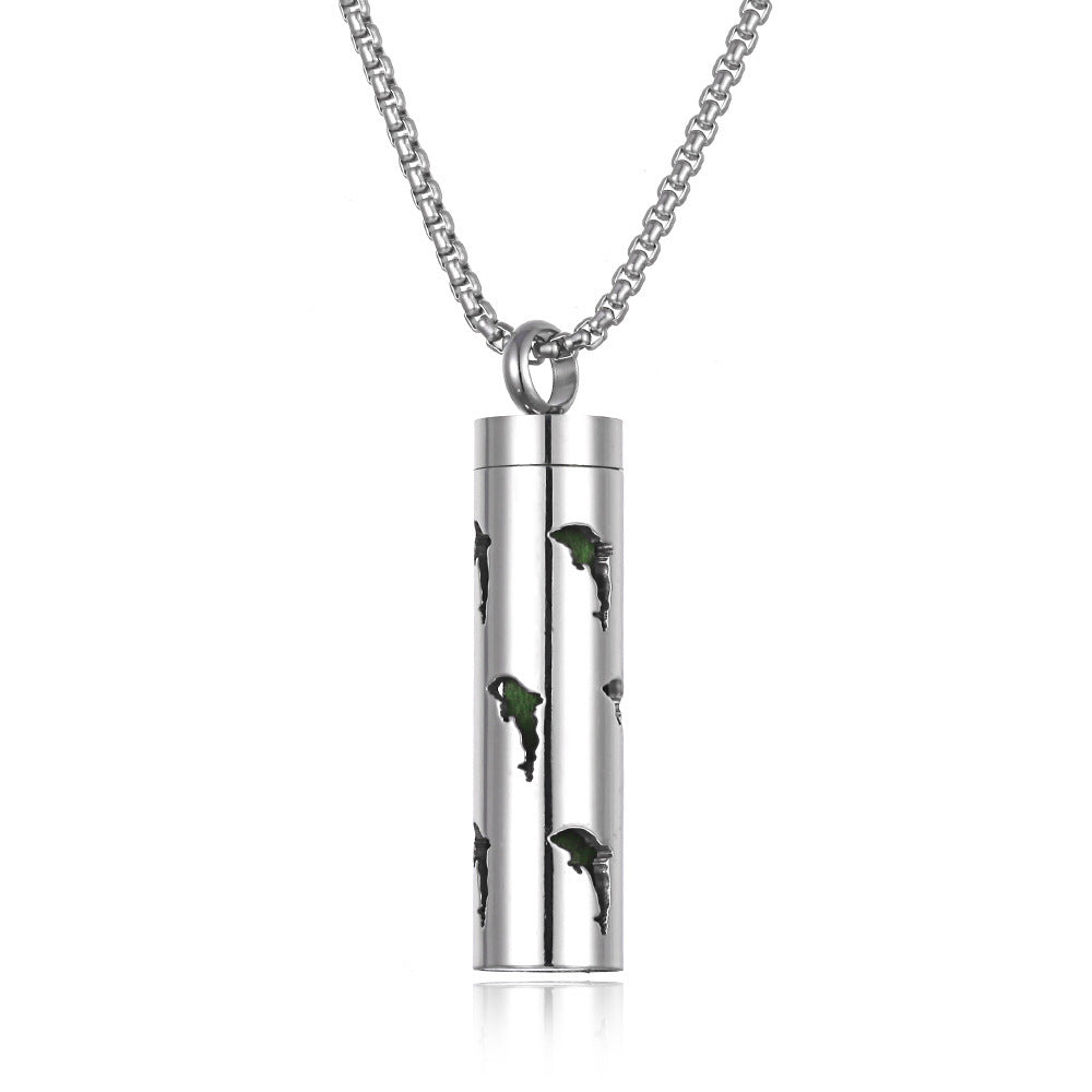 Aromatherapy Essence Titanium Steel Pendant Necklace